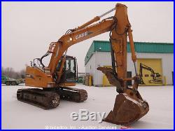 2011 Case CX135SR Excavator Hydraulic Hydraulic Thumb A/C Cab Reduced Tailswing