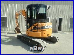 2011 Case Cx50b Mini Excavator, Cab, Heat/ac, Hydraulic Thumb, 43hp Yanmar Diesel