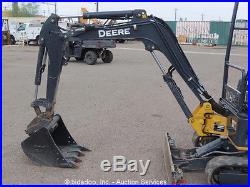 2011 John Deere 17D Mini Excavator Aux Hyd Diesel Rubber Backfill Blade