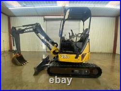 2011 John Deere 27d Mini Track Excavator, Orops, 2-speed And Single Front Aux