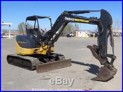 2011 John Deere 50D Mini Excavator Rubber Tracks Backhoe Thumb Diesel bidadoo