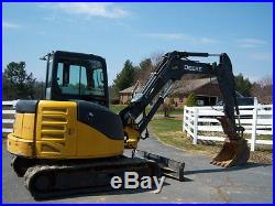 2011 John Deere 60D Track Hoe Cab AC Excavator