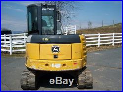 2011 John Deere 60D Track Hoe Cab AC Excavator