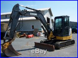 2011 John Deere 60D Track Hoe Cab AC Excavator