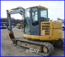 2011 John Deere 85D Hydraulic Midi Excavator with Cab Only 2700 Hours! CLEAN