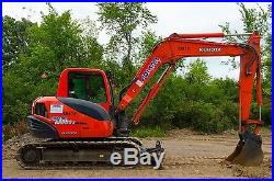 2011 KUBOTA KX080, with Cab, A/C, Steel Tracks with Rubber Pads, & Blade
