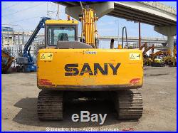 2011 Sany SY135C Hydraulic Excavator Isuzu Diesel A/C Cab Thumb Aux Hyd
