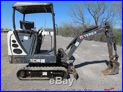 2011 Terex TC16 Mini Excavator Rubber Tracks Backhoe Extendable Tracks AUX
