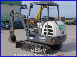 2011 Terex TC29 Mini Excavator Track Backhoe Dozer Blade Aux Hyd Three Buckets