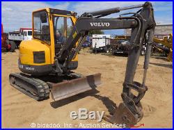 2011 Volvo ECR38 Mini Excavator Backhoe Blade Cab Rubber Tracks bidadoo