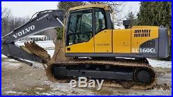 2011 Volvo Hydraulic Excavator EC 160CL Used, Max Dig Depth 21' 2