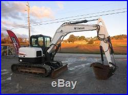 2012 Bobcat E80 Excavator, Erops Heat/ac, 2 Speed, Hyd Thumb, 2264 Hrs Very Nice