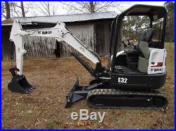 2012 Bobcat E32 Mini Compact Track Excavator with 18 Tooth Bucket Ship $500