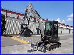 2012 Bobcat E32 Mini Excavator Backhoe Loader Cab AC & Heat Hydraulic Thumb