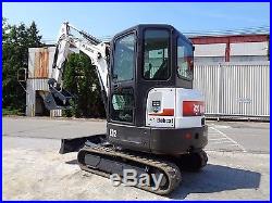 2012 Bobcat E32 Mini Excavator Backhoe Loader Cab AC & Heat Hydraulic Thumb