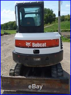 2012 Bobcat E42 Mini Excavator AC/Heat 2 Speed 42HP Kubota Quicktach Blade