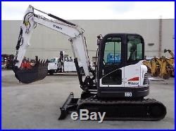 2012 Bobcat E60 Excavator Enclosed Cab Auxiliary Hydraulics 2 Speed