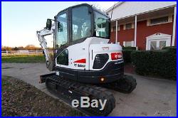 2012 Bobcat E60 Excavator Only 301hrs, Enclosed Cab, A/C Heat, & aux hydraulics