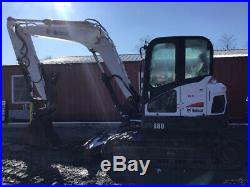 2012 Bobcat E80 Hydraulic Midi Excavator with Cab & Hydraulic Thumb Clean Machine