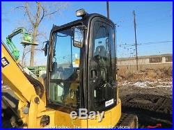 2012 Caterpillar 305E CR Mini Excavator Backhoe Rubber Cab Heat A/C CAT bidadoo