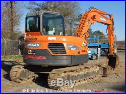 2012 Doosan DX80R Hydraulic Excavator Bucket Dozer Track AC Cab Aux bidadoo
