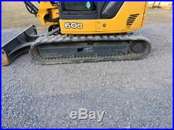 2012 John Deere 60D Mini Rubber Track Excavator Cab Heat Air Thumb 2 Speed Nice