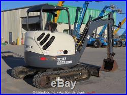 2012 Terex TC37 Mini Excavator Rubber Tracks Backhoe Aux Hyd Diesel bidadoo