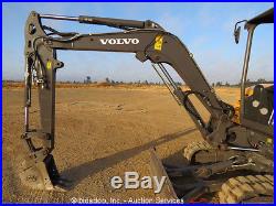 2012 Volvo EC35C Mini Excavator Rubber Tracks Backfill Blade Dozer Diesel Aux