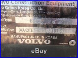 2012 Volvo EC55 Mini Excavator Track Hoe
