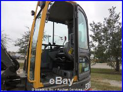 2012 Volvo ECR58 Mini Excavator Backhoe A/C Cab Rubber Backfill Blade bidadoo