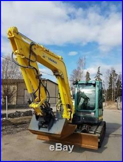 2012 Yanmar Vio 80 Mini Hydraulic Excavator Rubber Tracks Enclosed Cab