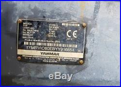 2012 Yanmar Vio 80 Mini Hydraulic Excavator Rubber Tracks Enclosed Cab