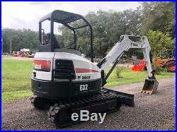 2013 Bobcat E32 Mini Excavator new Rubber Track Backhoe Aux Hyd Kubota Diesel