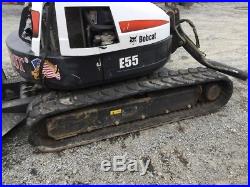 2013 Bobcat E55 Mini Excavator FOR PARTS OR REPAIR READ DESCRIPTION