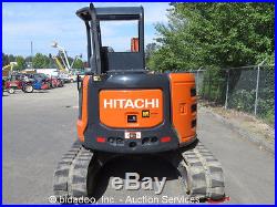 2013 Hitachi ZX50U-5N Mini Excavator Rubber Tracks Hyd Thumb Backfill Blade AUX
