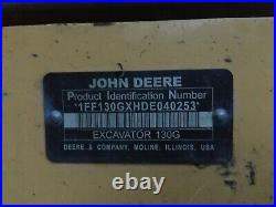 2013 John Deere 130g Excavator 98hp 19'9 Max Dig Depth 3700 Hours