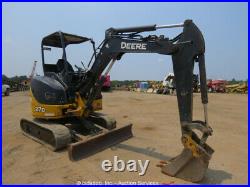 2013 John Deere 27D Mini Excavator Trackhoe Swing Boom Aux Hydraulics bidadoo