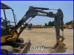 2013 John Deere 27D Mini Excavator Trackhoe Swing Boom Aux Hyds bidadoo -Repair