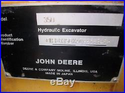 2013 John Deere 35D Mini Excavator