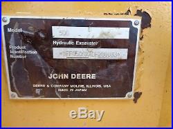 2013 John Deere 50G Excavator, OROPS, Hyd. Thumb, Blade, Rubber tracks, 1,620hrs