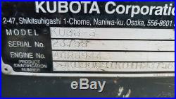 2013 Kubota K008-3 K008 Micro Mini X EX Excavator 2 Speed Diesel 1450hrs