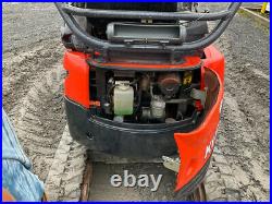 2013 Kubota U17 Hydraulic Mini Excavator with 3rd Valve Backfill Blade Only 2200Hr