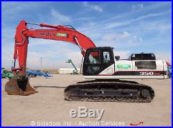 2013 Linkbelt 350X3 Hydraulic Excavator Track Hoe Cab A/C Heat Diesel bidadoo