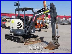 2013 Terex TC37 Mini Excavator Rubber Tracks Backhoe Aux Hyd Diesel bidadoo