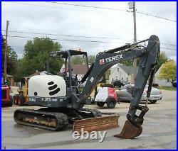 2013 Terex TC50 Mini Excavator 11,000lb Machine 12' 2' Dig Depth WORK READY