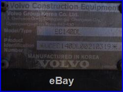 2013 Volvo EC140DL Hydraulic Crawler Excavator Loader Diesel Low Hours
