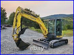 2013 Yanmar Vio55 Excavator New Tracks Cab A/c Long Arm Hydraulic Thumb Nice