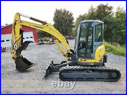 2013 Yanmar Vio55 Excavator New Tracks Cab A/c Long Arm Hydraulic Thumb Nice