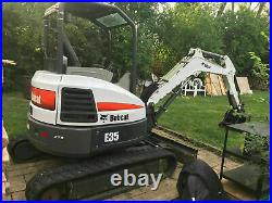 2014 Bobcat E35 Excavator 35hp Zts Zero Turn Swing Clamp Lights Radio