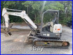 2014 Bobcat E45 Mini Excavator Diesel Auxiliary Hydraulics Swing Boom
